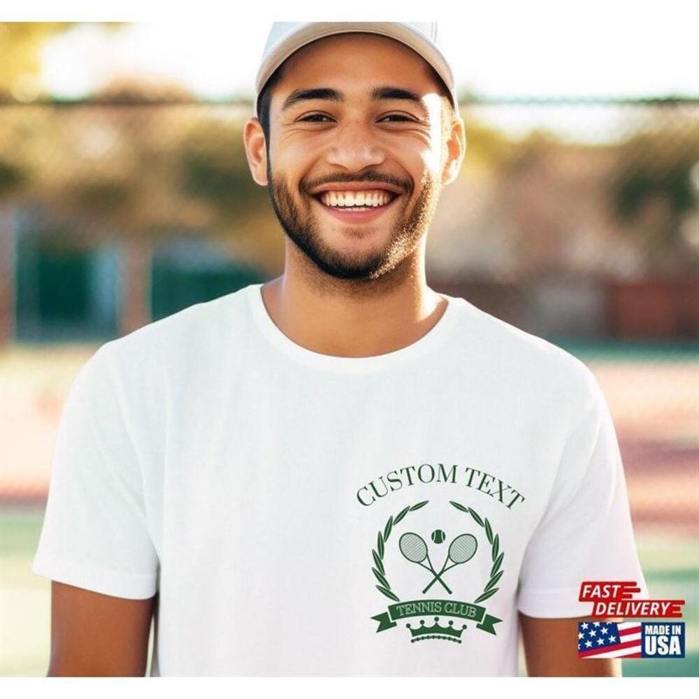 Tennis Club Vintage Personalized Team Graphic T-Shirt